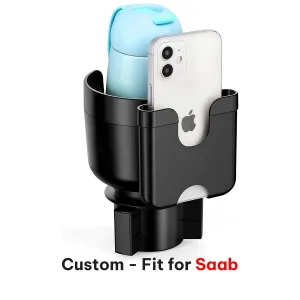 Custom Text Car Cup Holder 2-in-1, Car Cup Holder Expander Adapter with Adjustable Base, Car Cup Holder Expander Organizer with Phone Holder