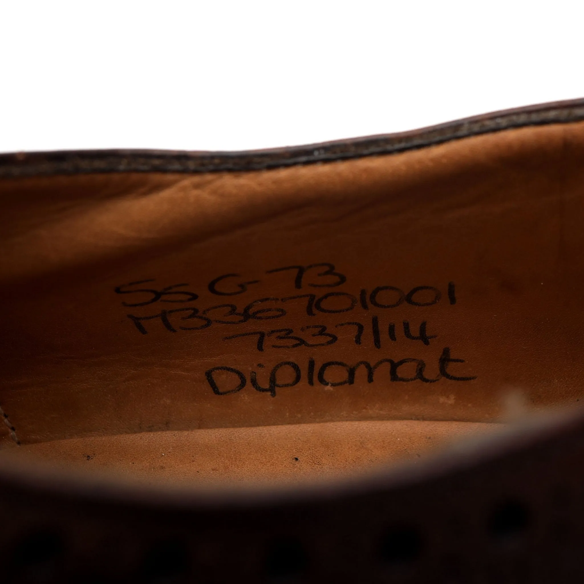 'Diplomat' Dark Brown Leather Oxford Brogues UK 5.5 G