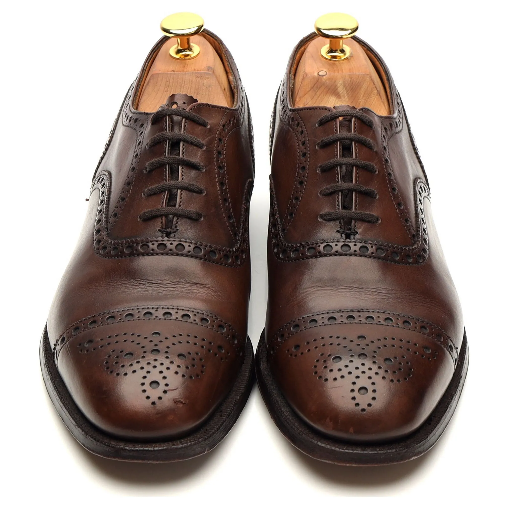 'Diplomat' Dark Brown Leather Oxford Brogues UK 5.5 G