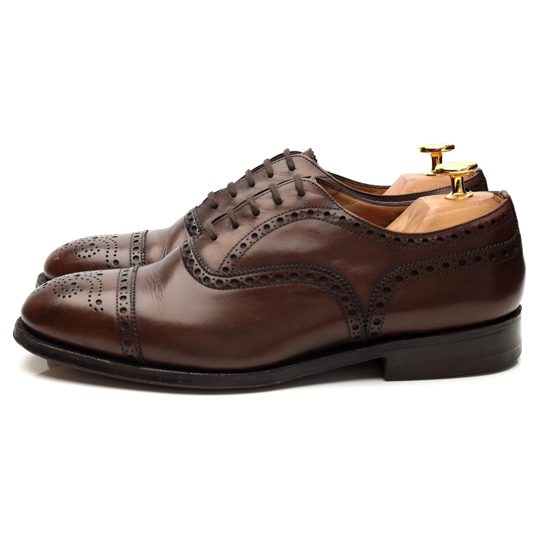 'Diplomat' Dark Brown Leather Oxford Brogues UK 5.5 G