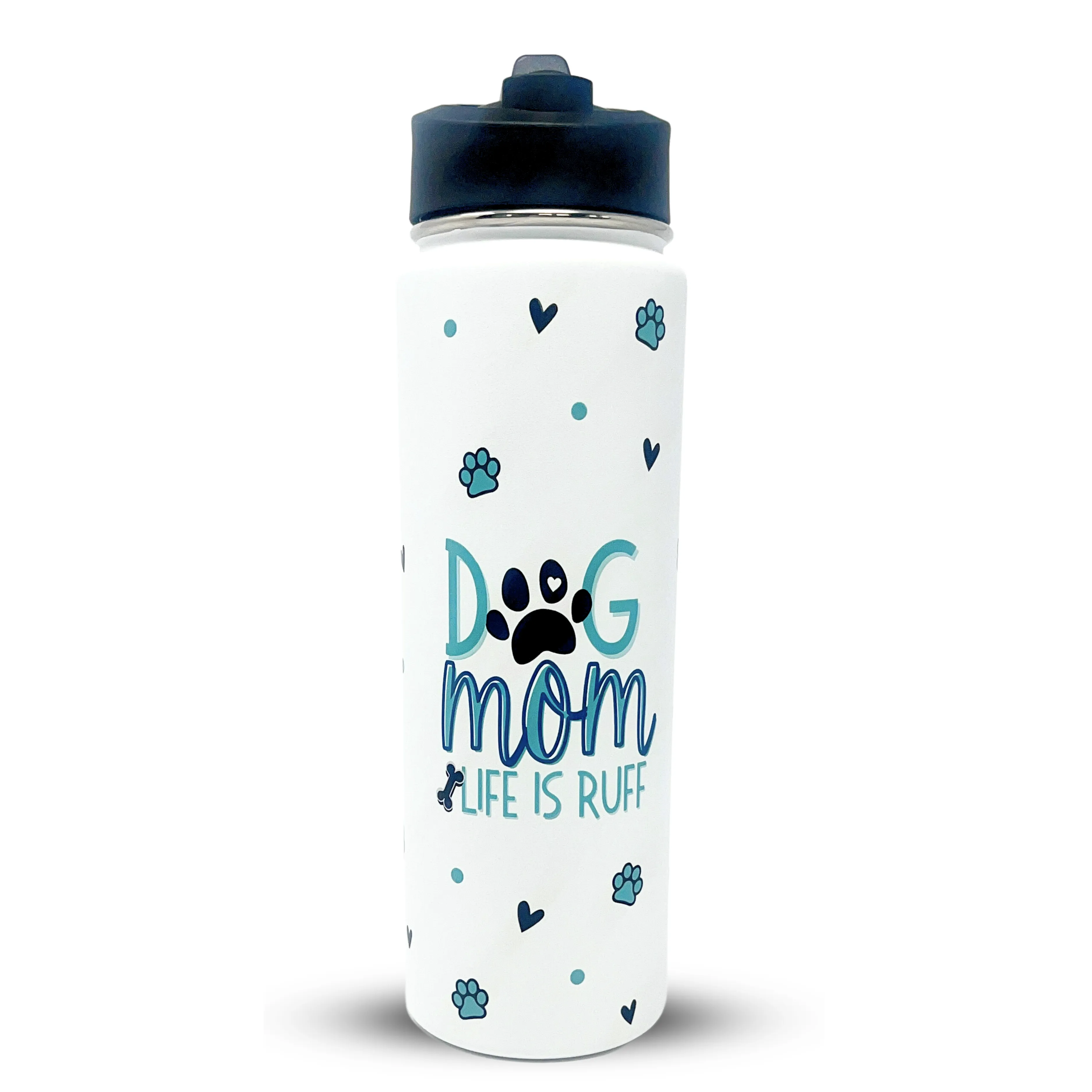 Dog Mom 24 oz Full Color Water Bottle