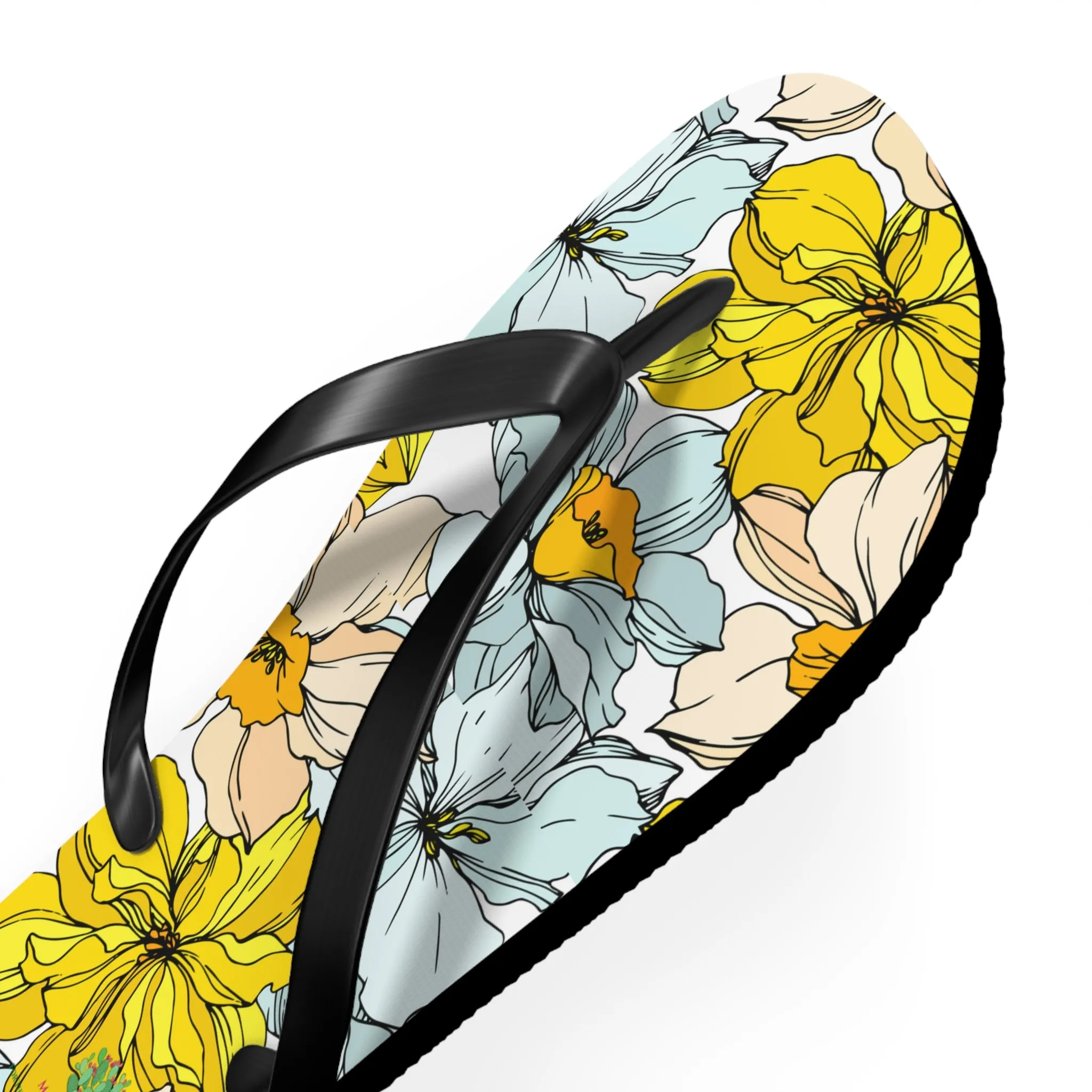Elegant Floral Flip Flops - Stylish Summer Sandals for Beach & Casual Wear by Margo Makaroff
