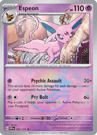 Espeon (Poke Ball Pattern) 33 - SV Prismatic Evolutions Pokemon