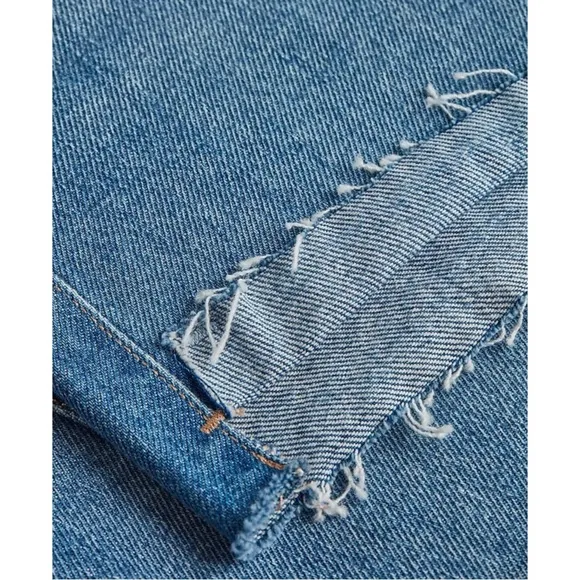EXPRESS Mid Rise Covered Button Fly Boyfriend Jean Shorts