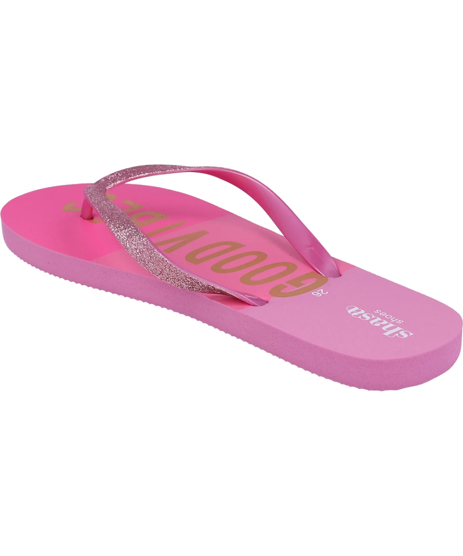 Flip flop good vibes glitter