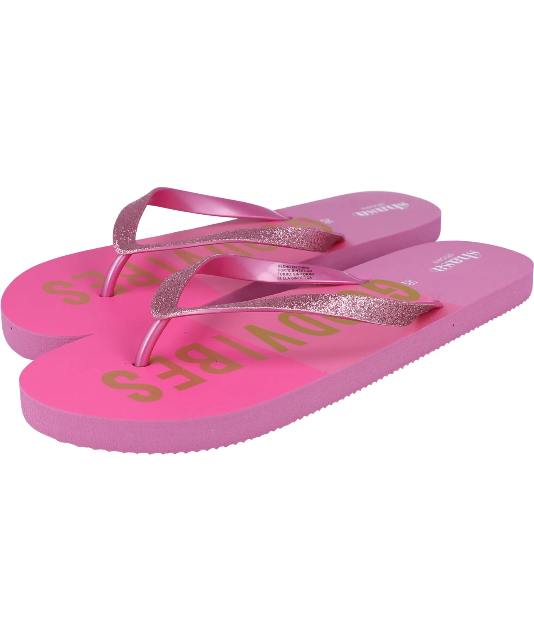Flip flop good vibes glitter
