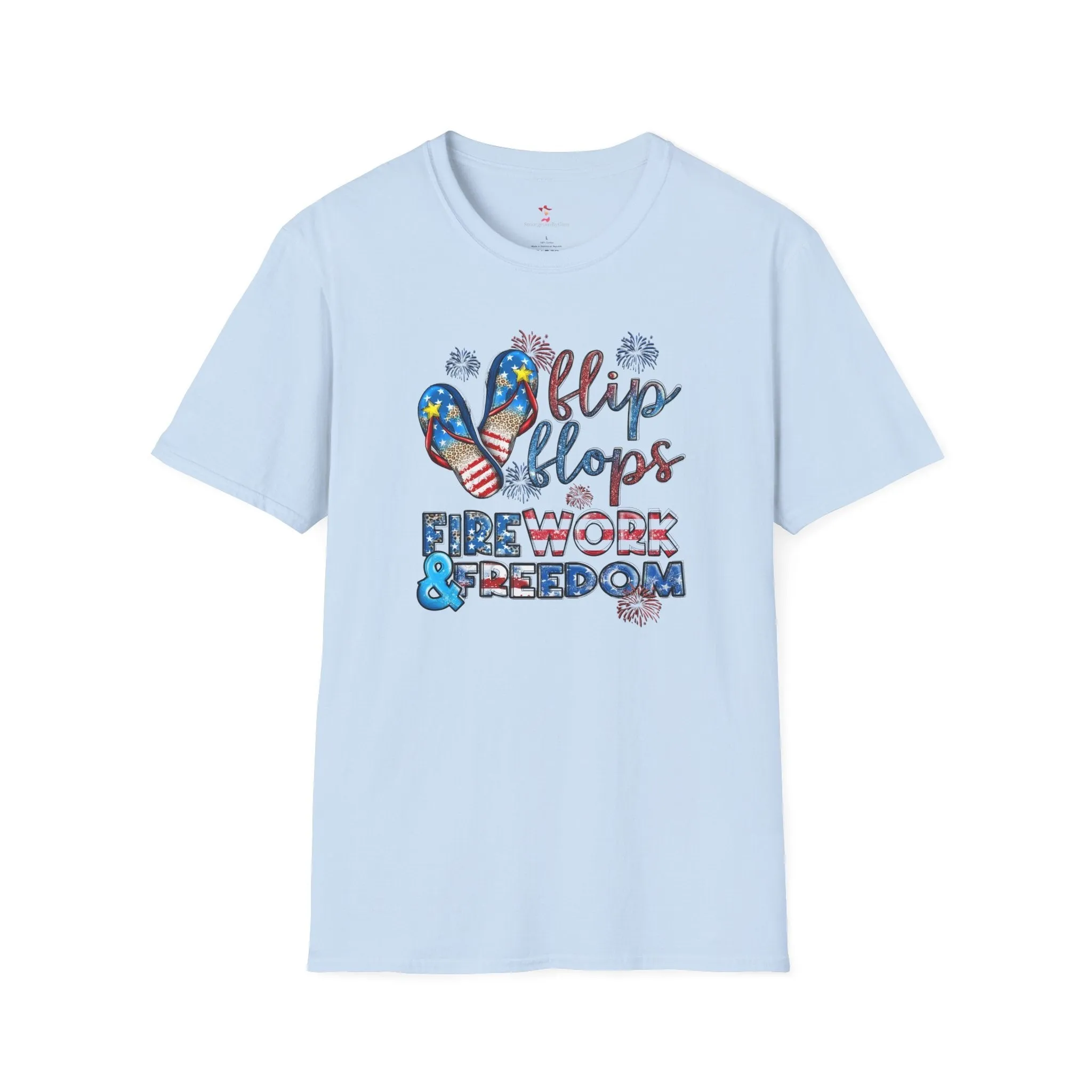 Flip Flops, Freedom, 4th of July,  Softstyle T-Shirt