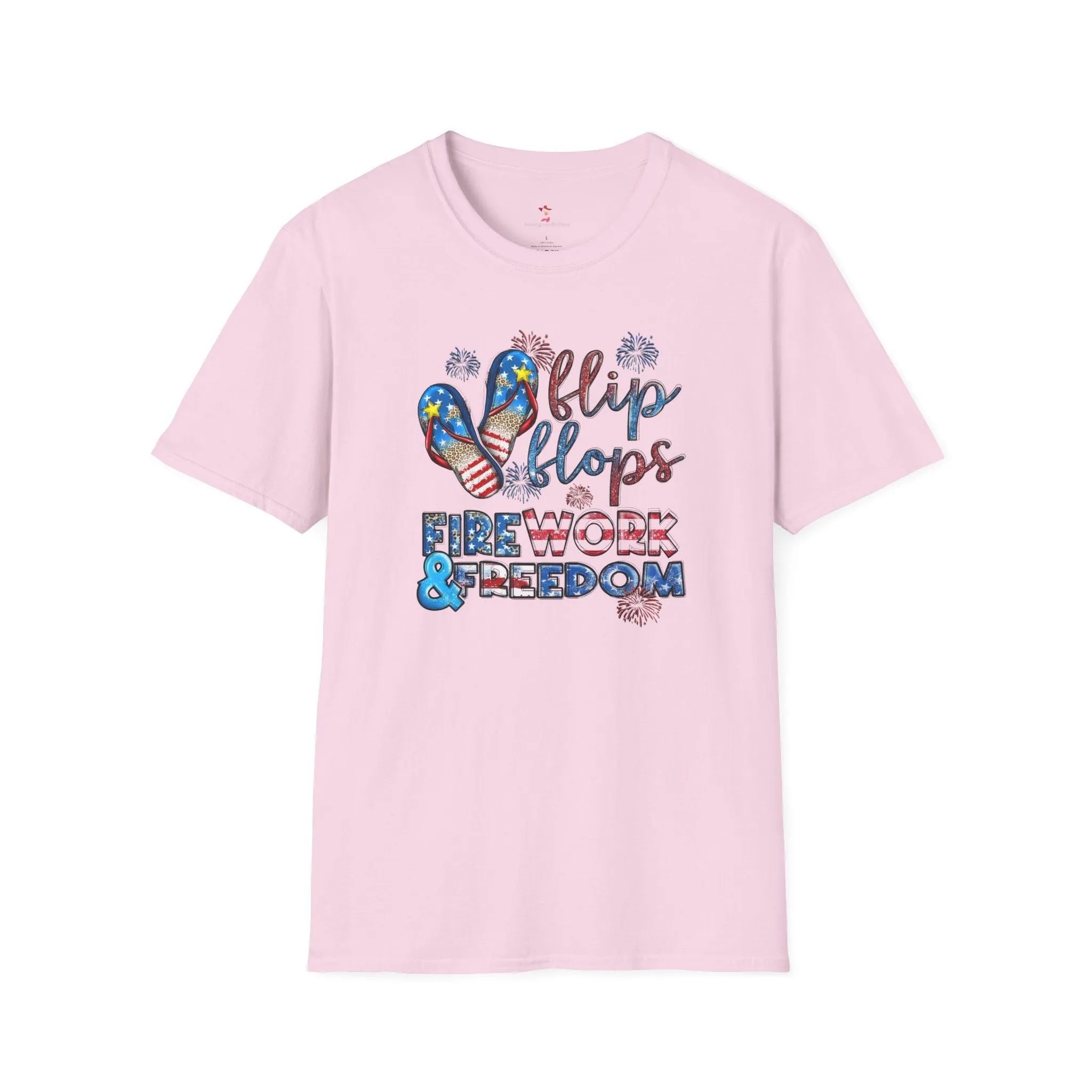 Flip Flops, Freedom, 4th of July,  Softstyle T-Shirt