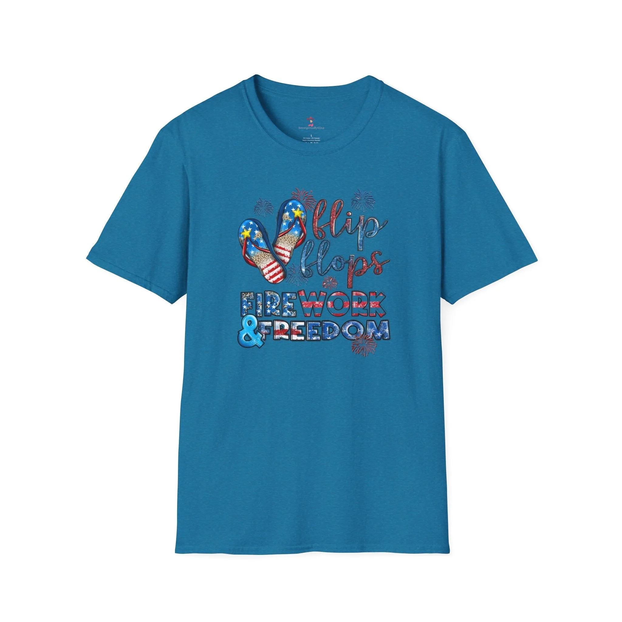 Flip Flops, Freedom, 4th of July,  Softstyle T-Shirt