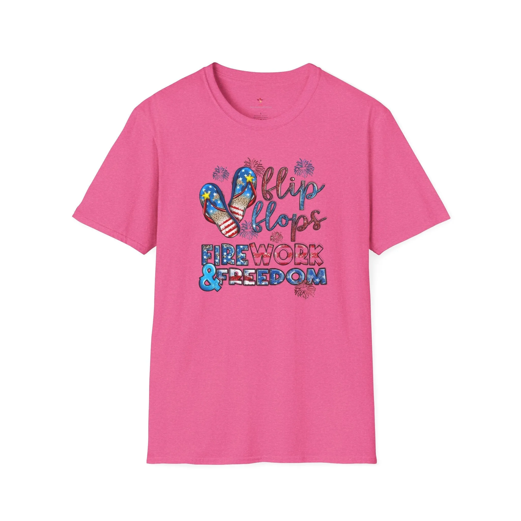 Flip Flops, Freedom, 4th of July,  Softstyle T-Shirt