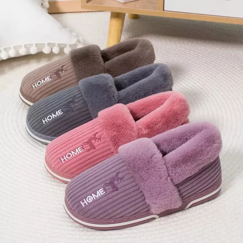 Fluffy slippers for women