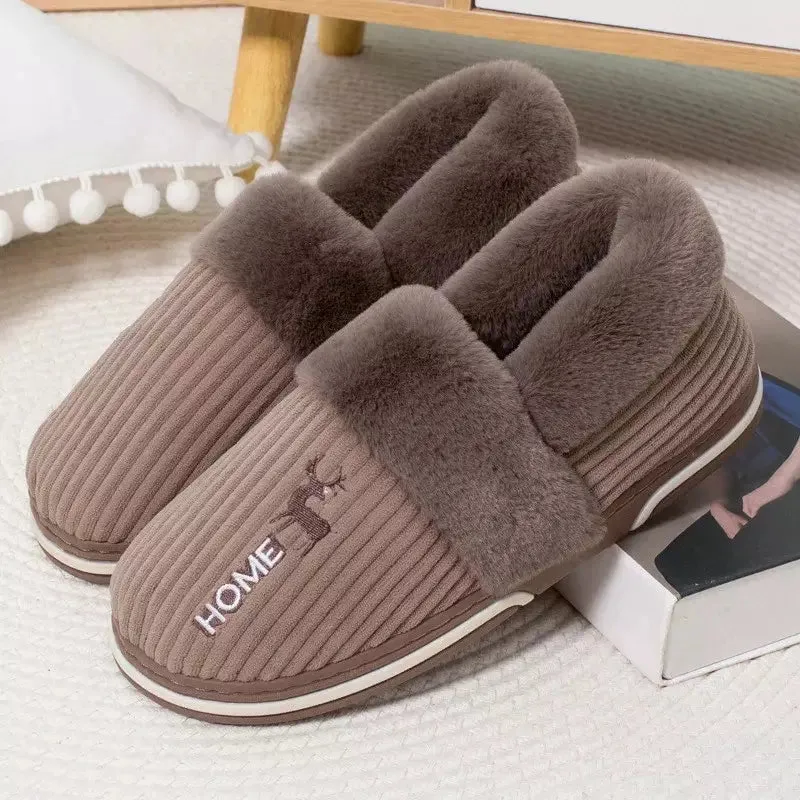 Fluffy slippers for women