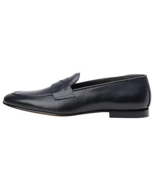 Gagliardi Black Made in Italy Penny Loafers
