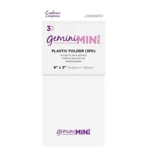 Gemini Mini Plastic Folder 3 pack 6” x 3”
