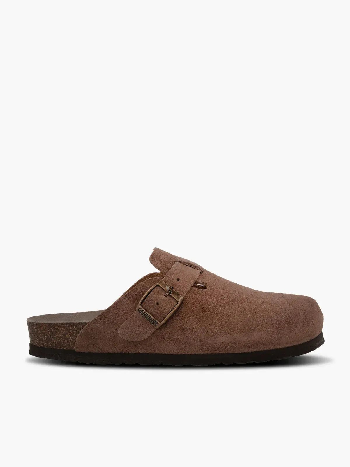 Genuins - G105785 Brown Leather Mule