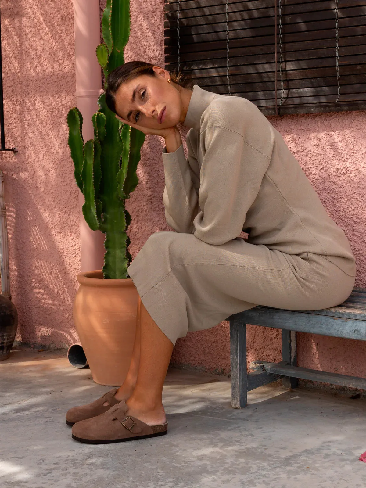 Genuins - G105785 Brown Leather Mule