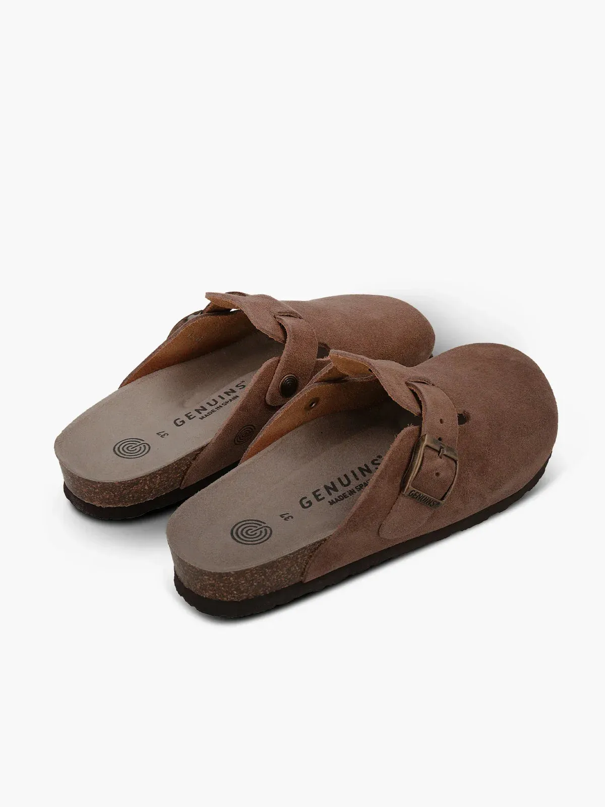 Genuins - G105785 Brown Leather Mule