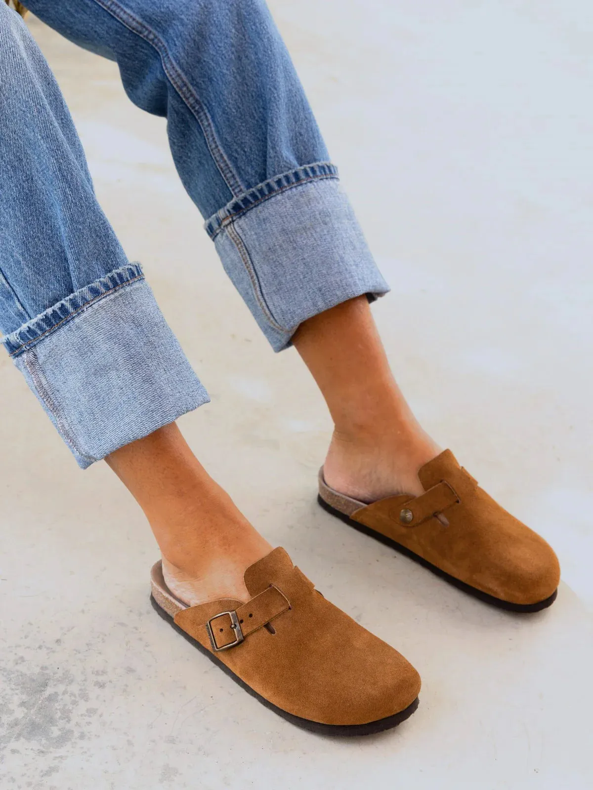 Genuins - G105937 Tan Leather Mule