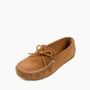 Guy's Minnetonka Moccasins 917T - Classic Suede Moccasin - Taupe