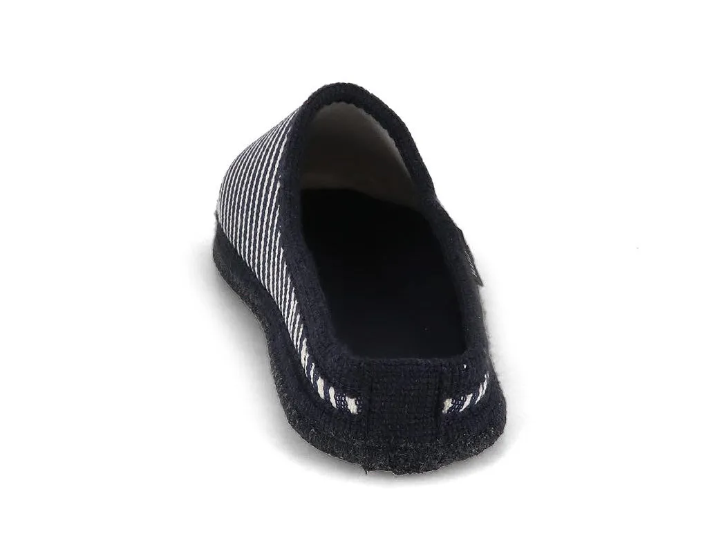 HAFLINGER Men Women Cotton Slippers 'Cotty Manacor', navy