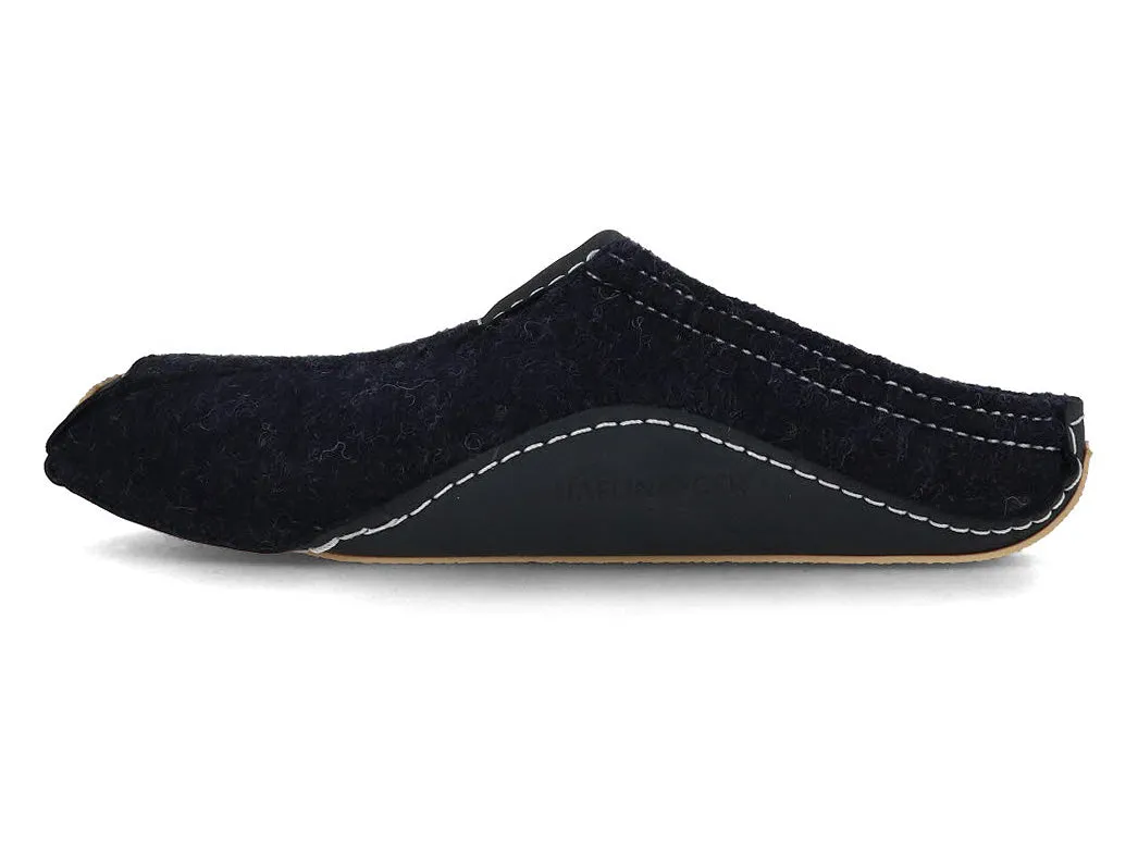 HAFLINGER Unisex Boiled wool Slippers 'Pocahontas', captain blue