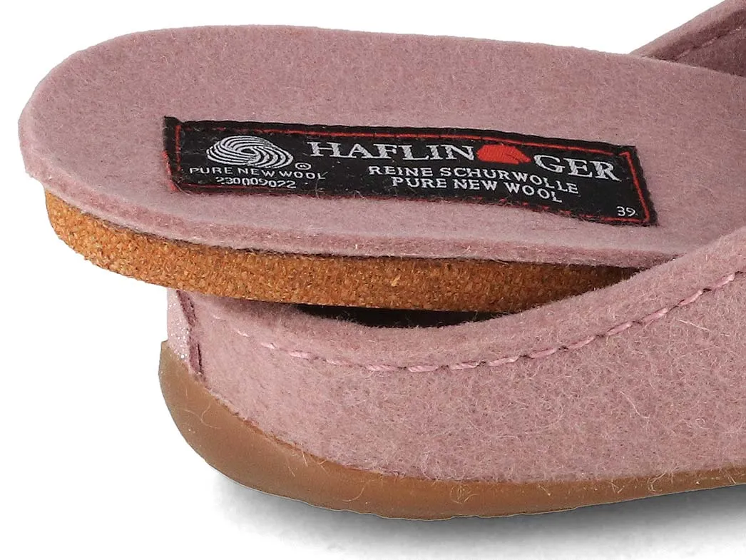 HAFLINGER Women Felt Slippers 'Everest Raya', rosewood