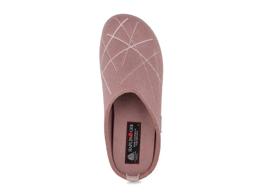 HAFLINGER Women Felt Slippers 'Everest Raya', rosewood