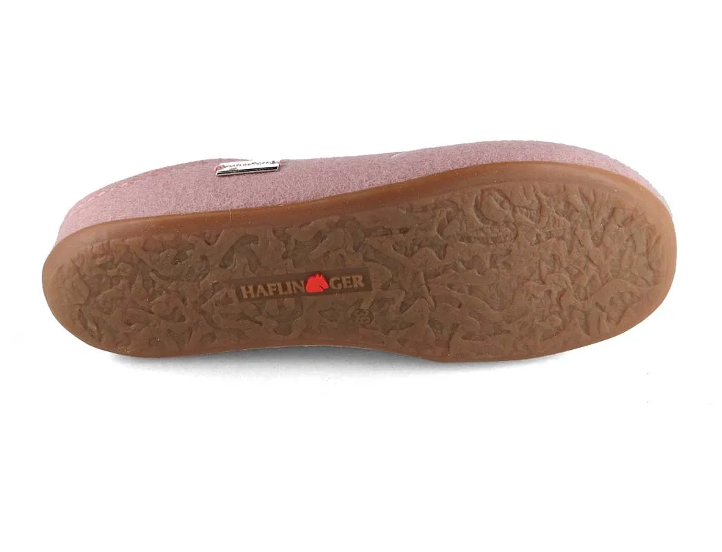 HAFLINGER Women Felt Slippers 'Everest Raya', rosewood