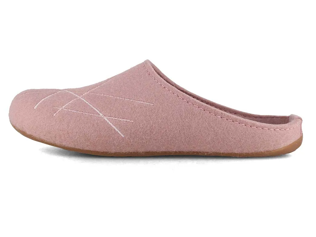 HAFLINGER Women Felt Slippers 'Everest Raya', rosewood