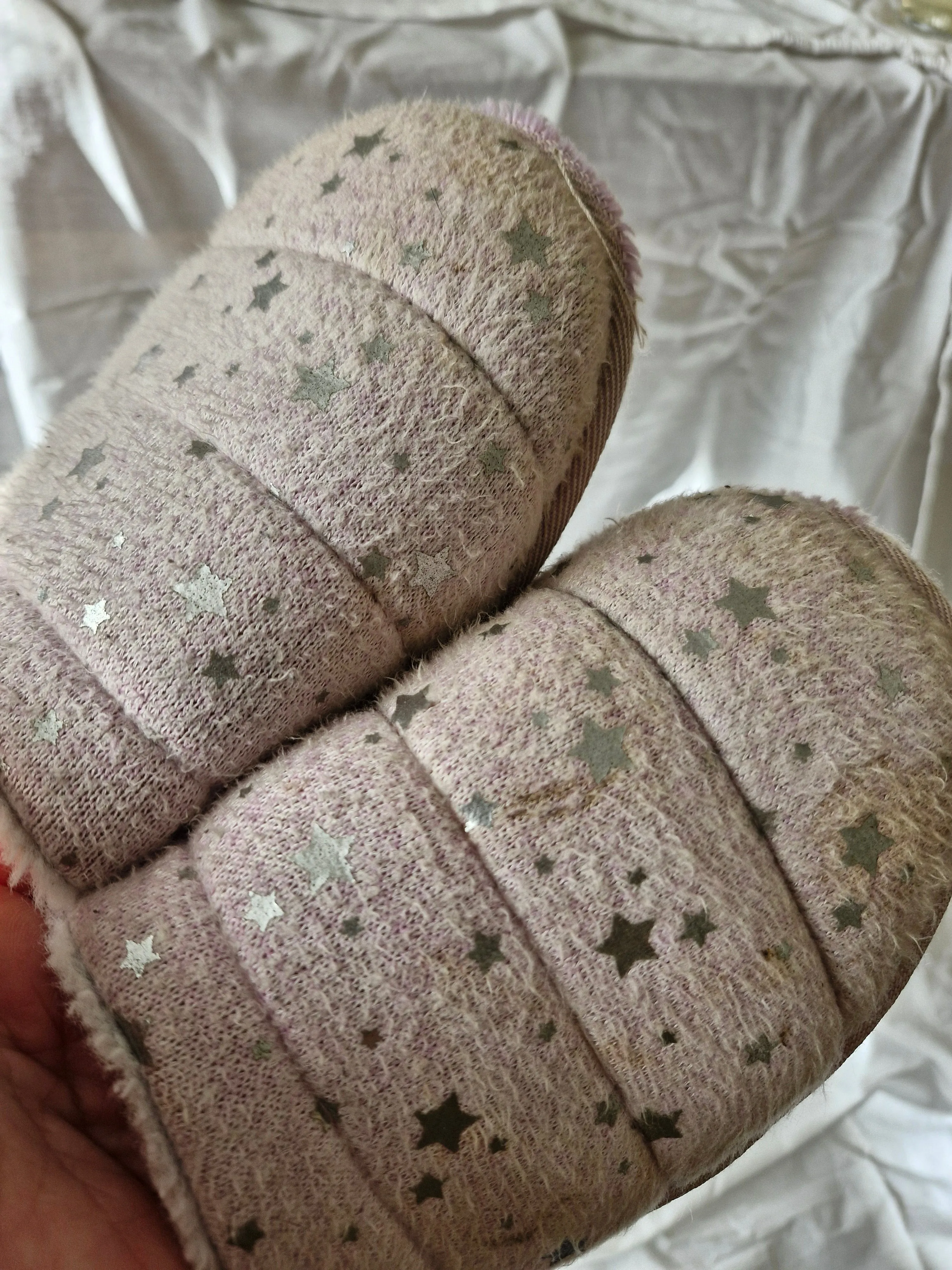 Heavily Worn Pink Slippers - Medium Scent UK6