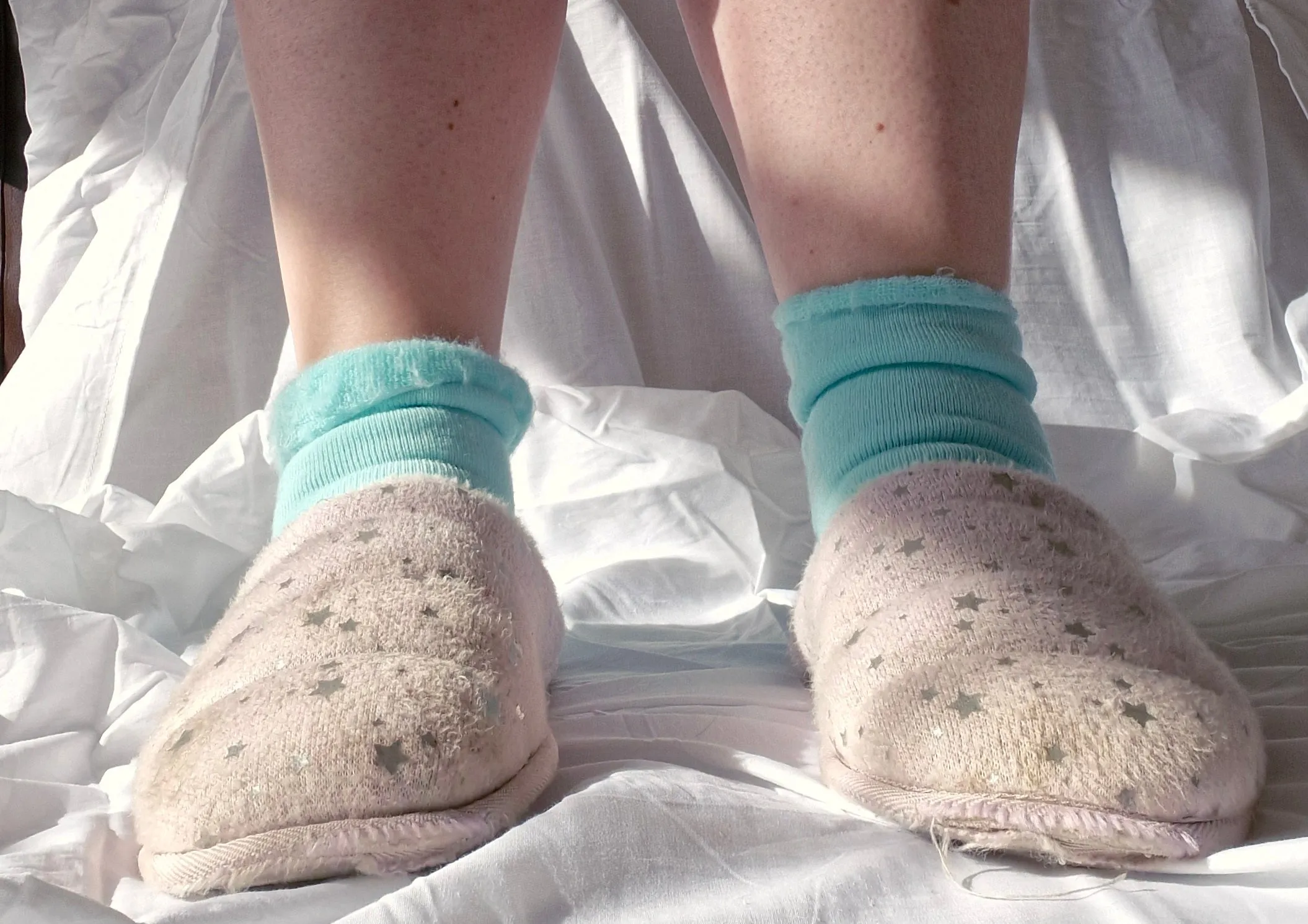 Heavily Worn Pink Slippers - Medium Scent UK6