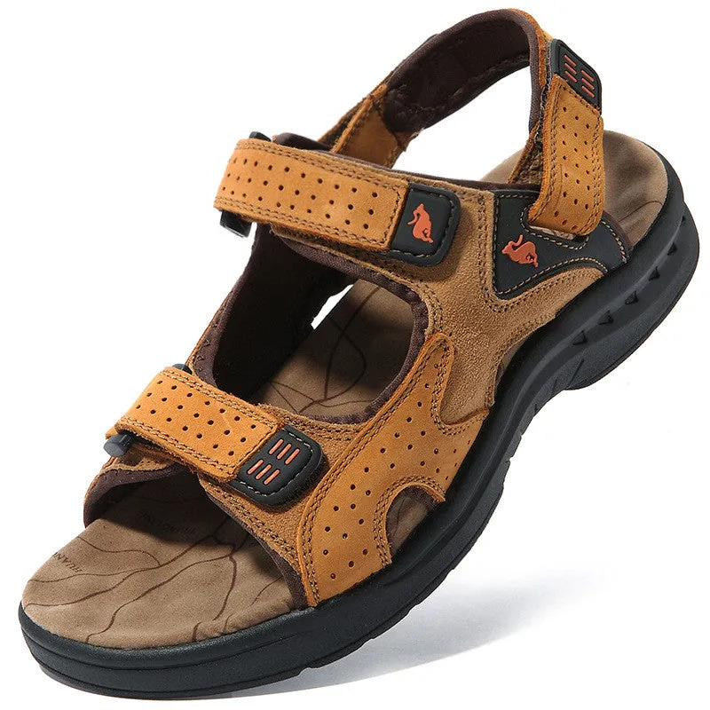 High-Quality Leather Sandals for Men - Perfect for Outdoor Leisure Activities