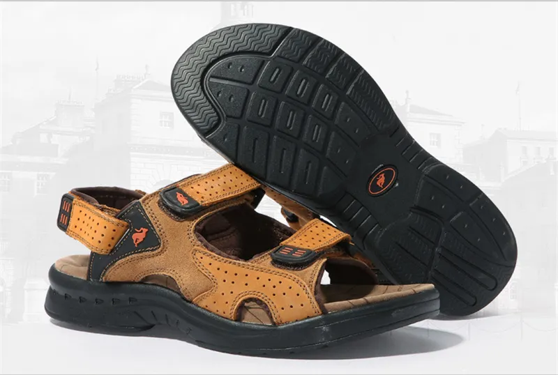 High-Quality Leather Sandals for Men - Perfect for Outdoor Leisure Activities