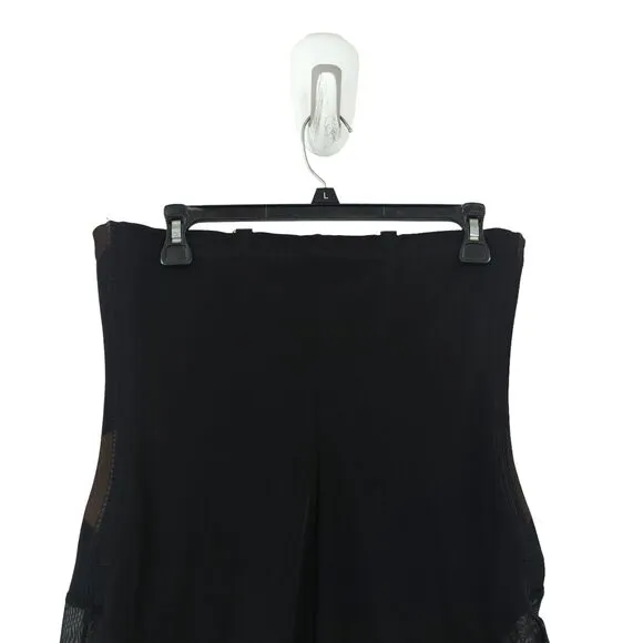 HONEYLOVE Women 1x Plus Superpower Shorts Runway Black Nude Compression Flexible