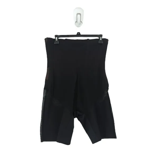 HONEYLOVE Women 1x Plus Superpower Shorts Runway Black Nude Compression Flexible
