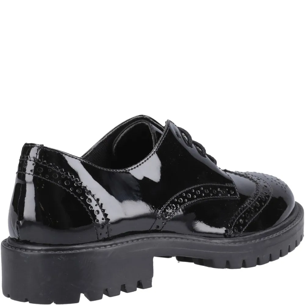 Hush Puppies Athena Patent Senior School Shoes