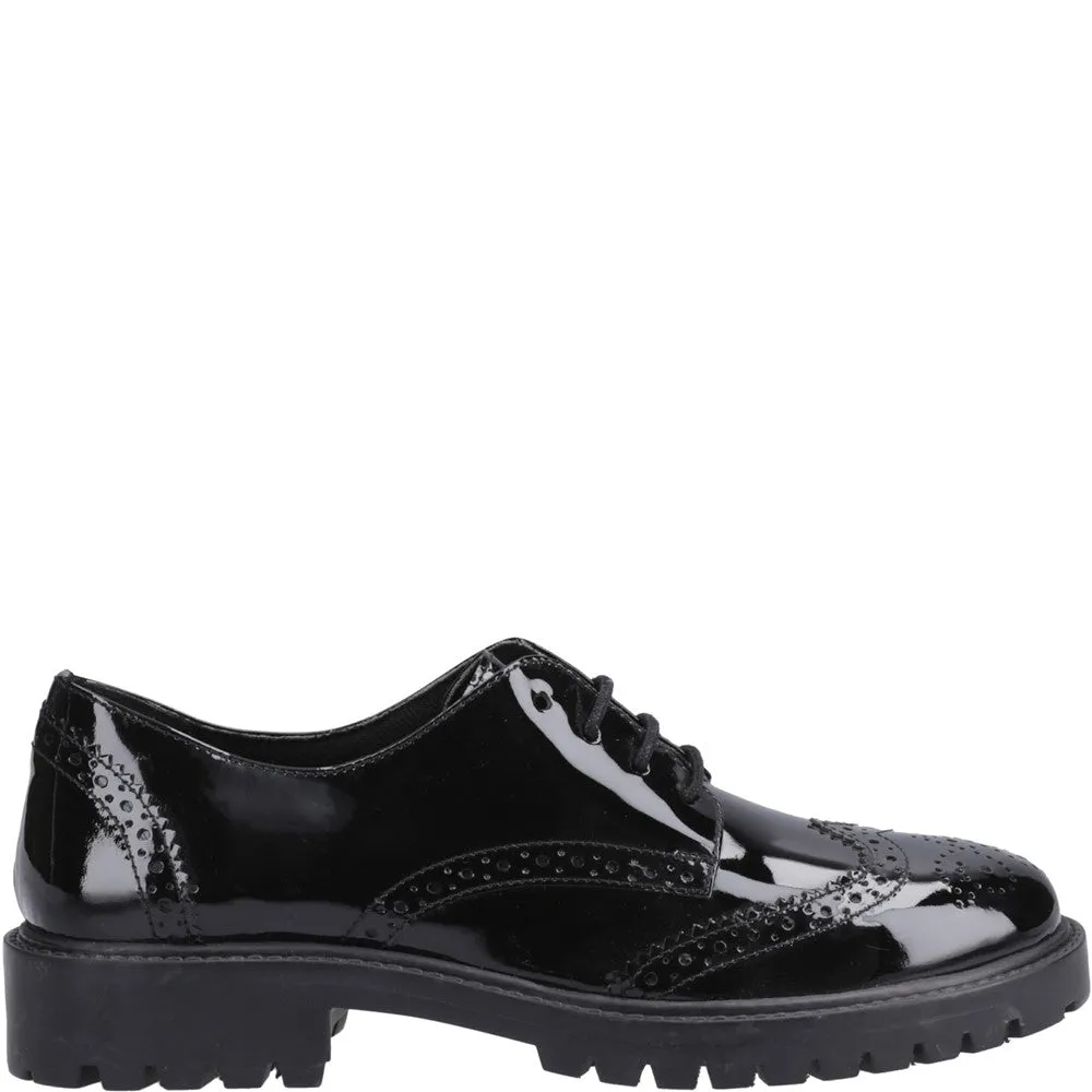 Hush Puppies Athena Patent Senior School Shoes