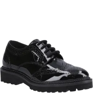 Hush Puppies Gabi Lace Up Patent Senior School Shoes