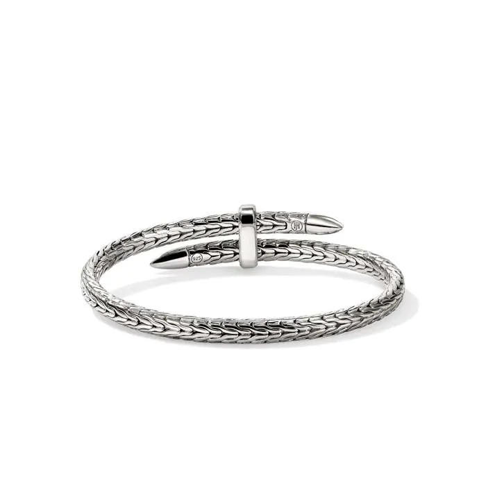 John Hardy Spear Flex Cuff Bracelet in Sterling Silver - Size Large