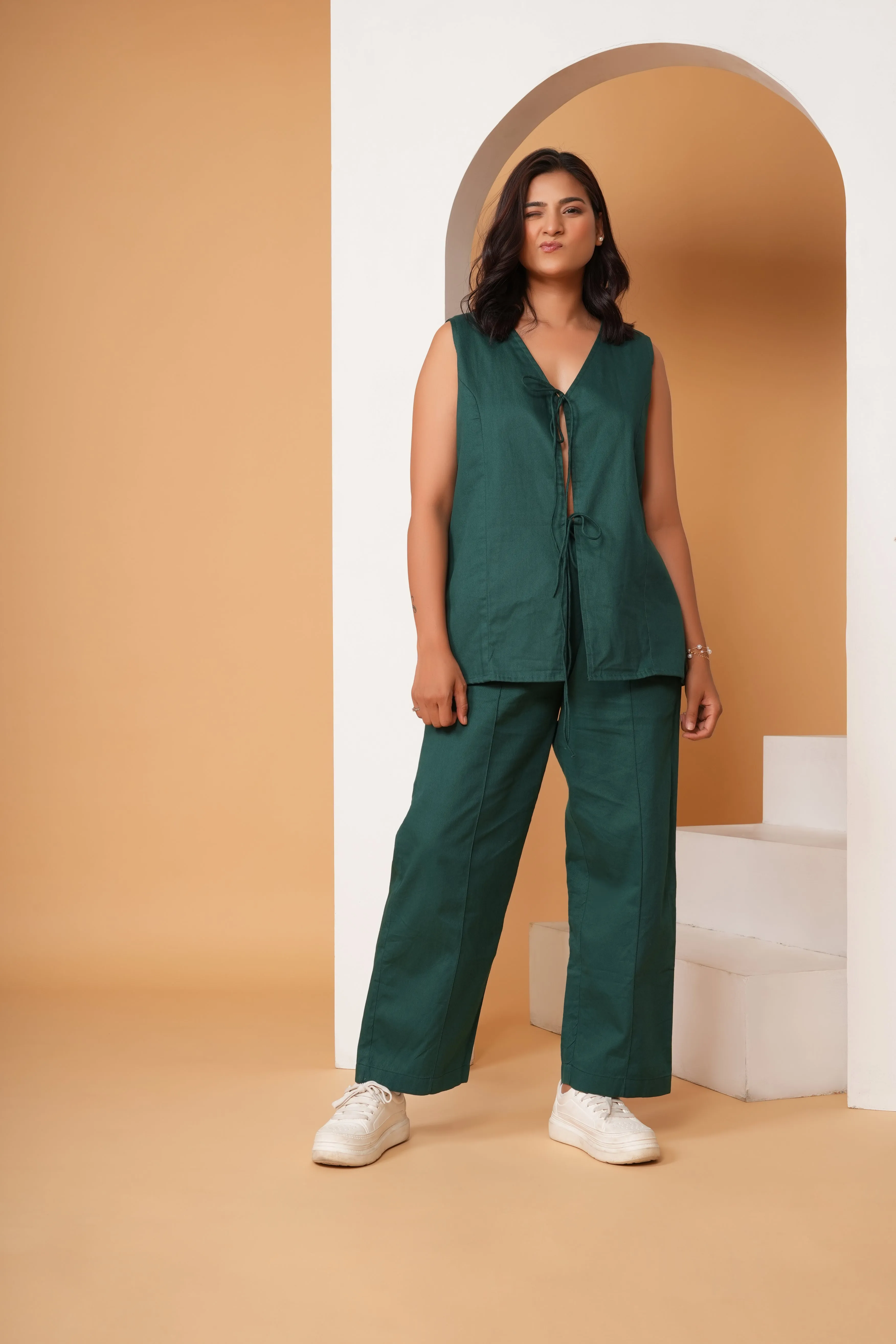 Kai Waist Coat Set (Emerald Green)