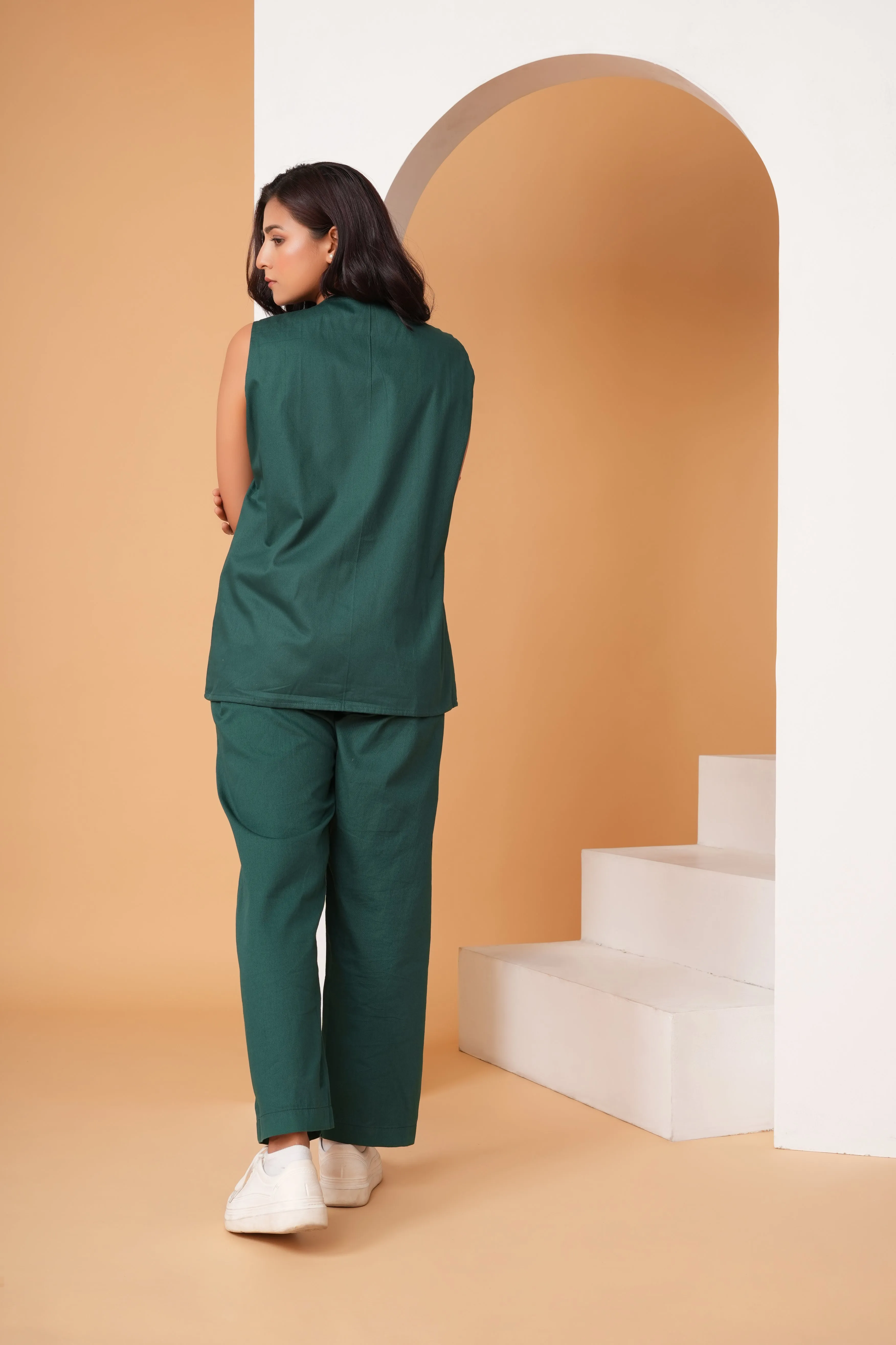 Kai Waist Coat Set (Emerald Green)