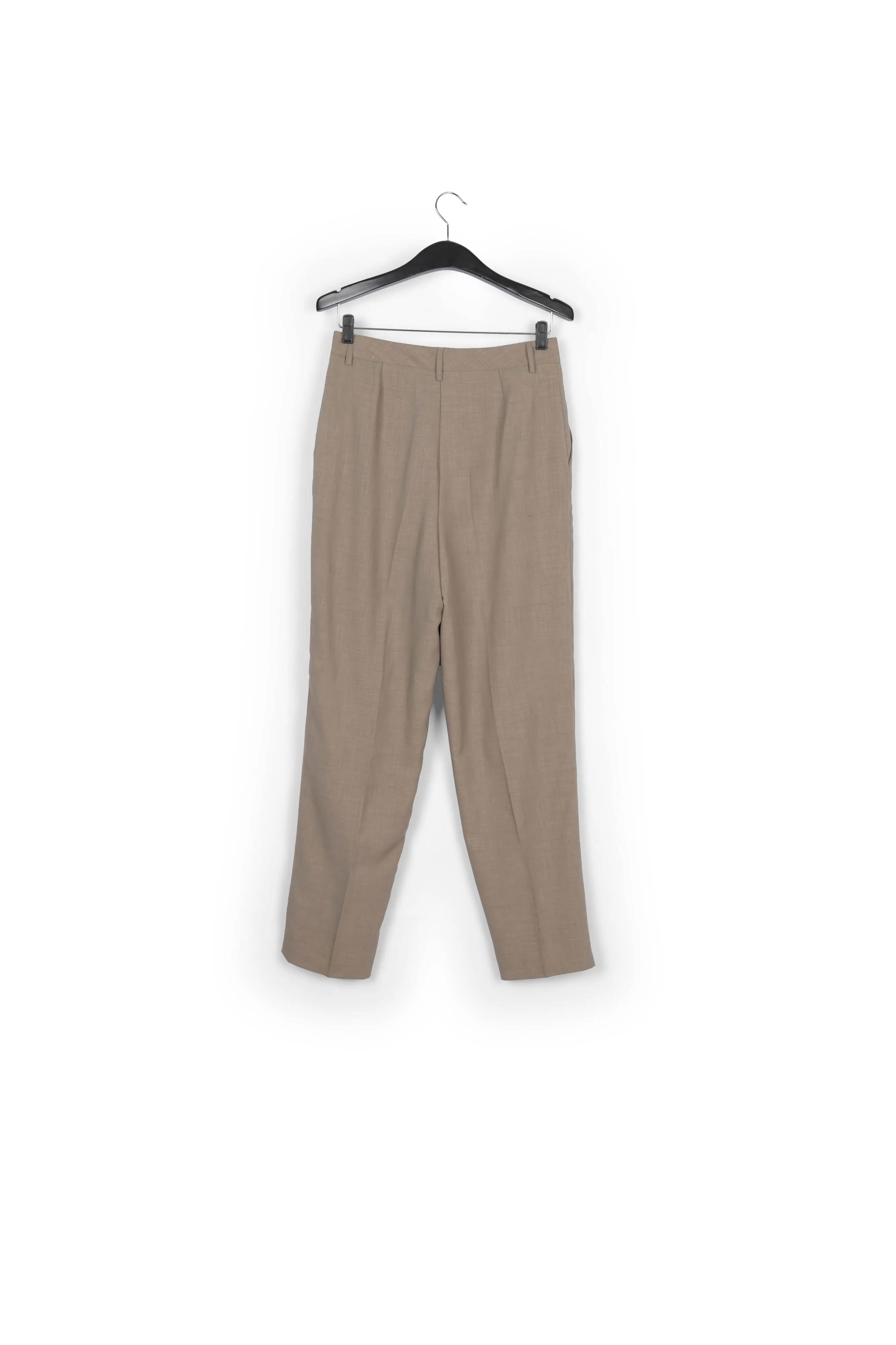 Khaki tapered-fit pants