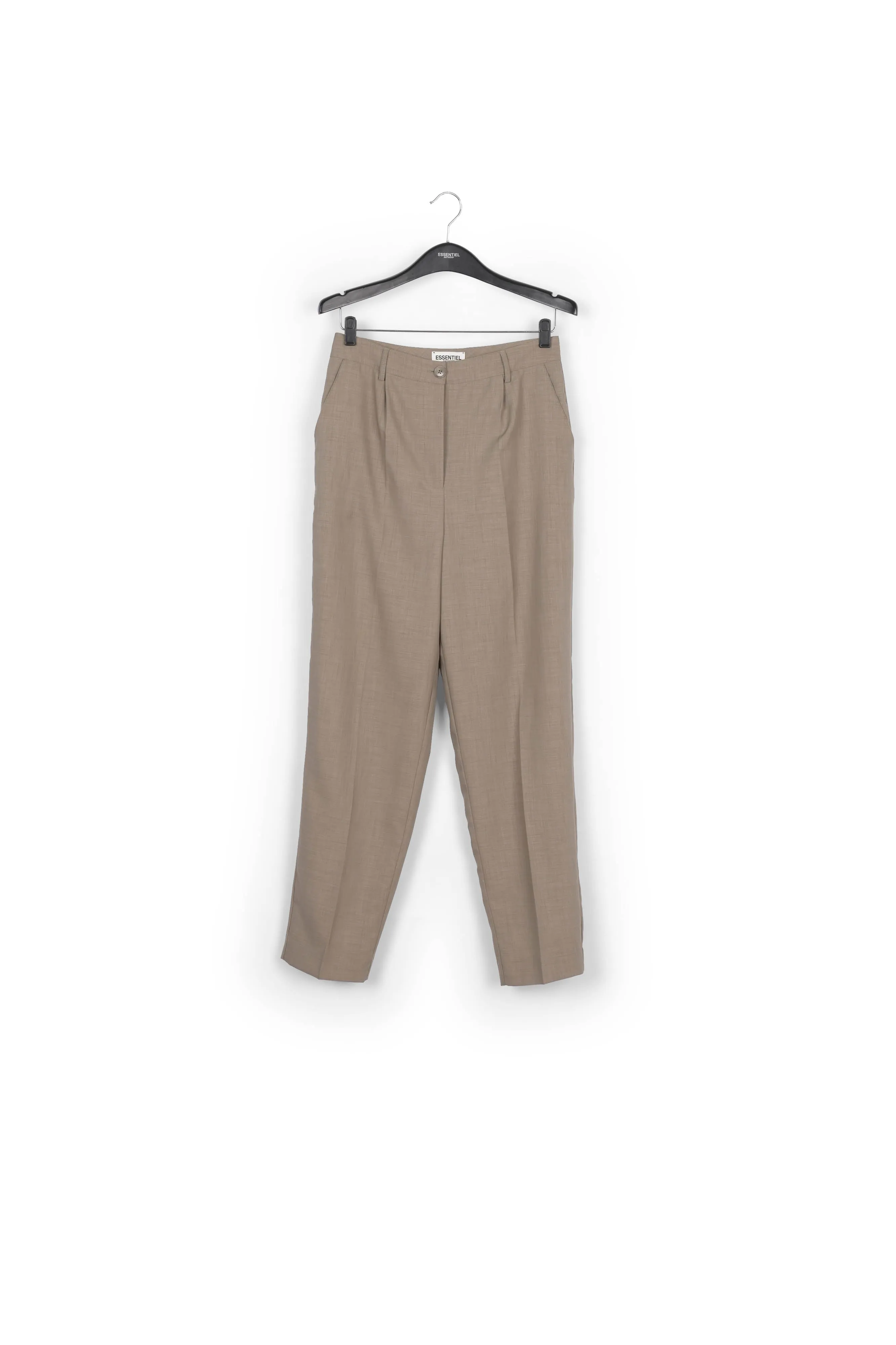 Khaki tapered-fit pants