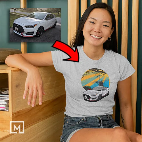 Korean Cars | Custom Print for Women | Fitted T-shirt