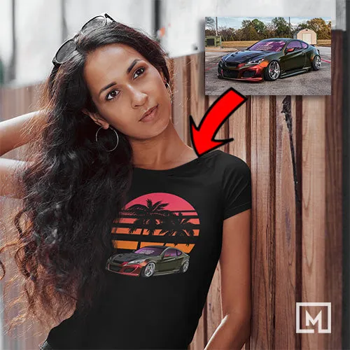 Korean Cars | Custom Print for Women | Fitted T-shirt
