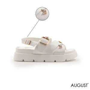 LEATHER THICK SANDALS WITH DETAILS BUTTERFLIES