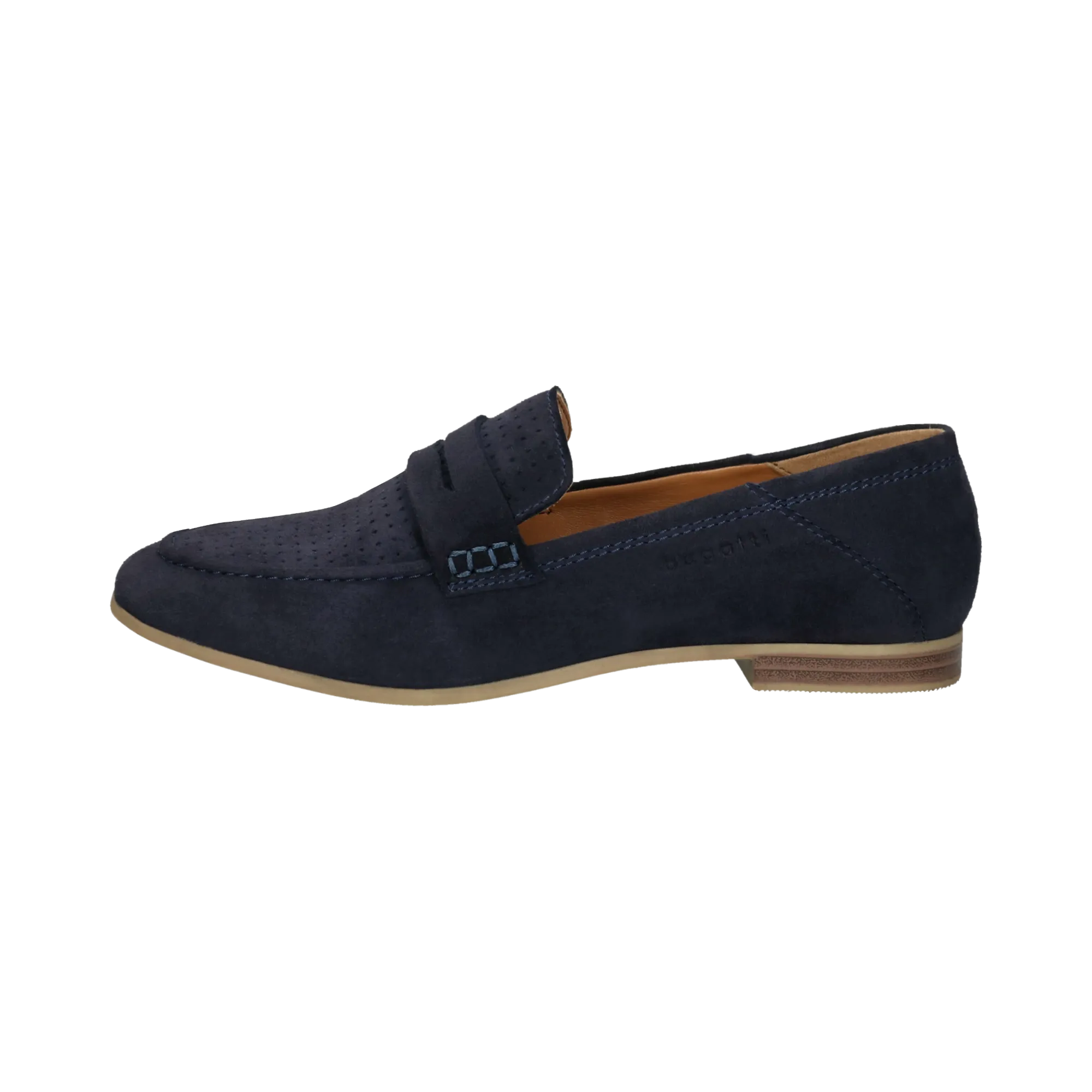 Leder Loafers dunkelblau