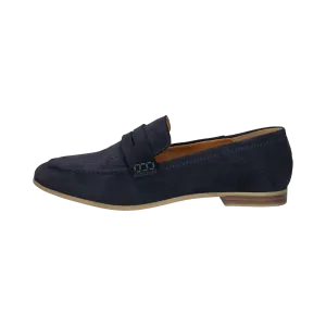 Leder Loafers dunkelblau