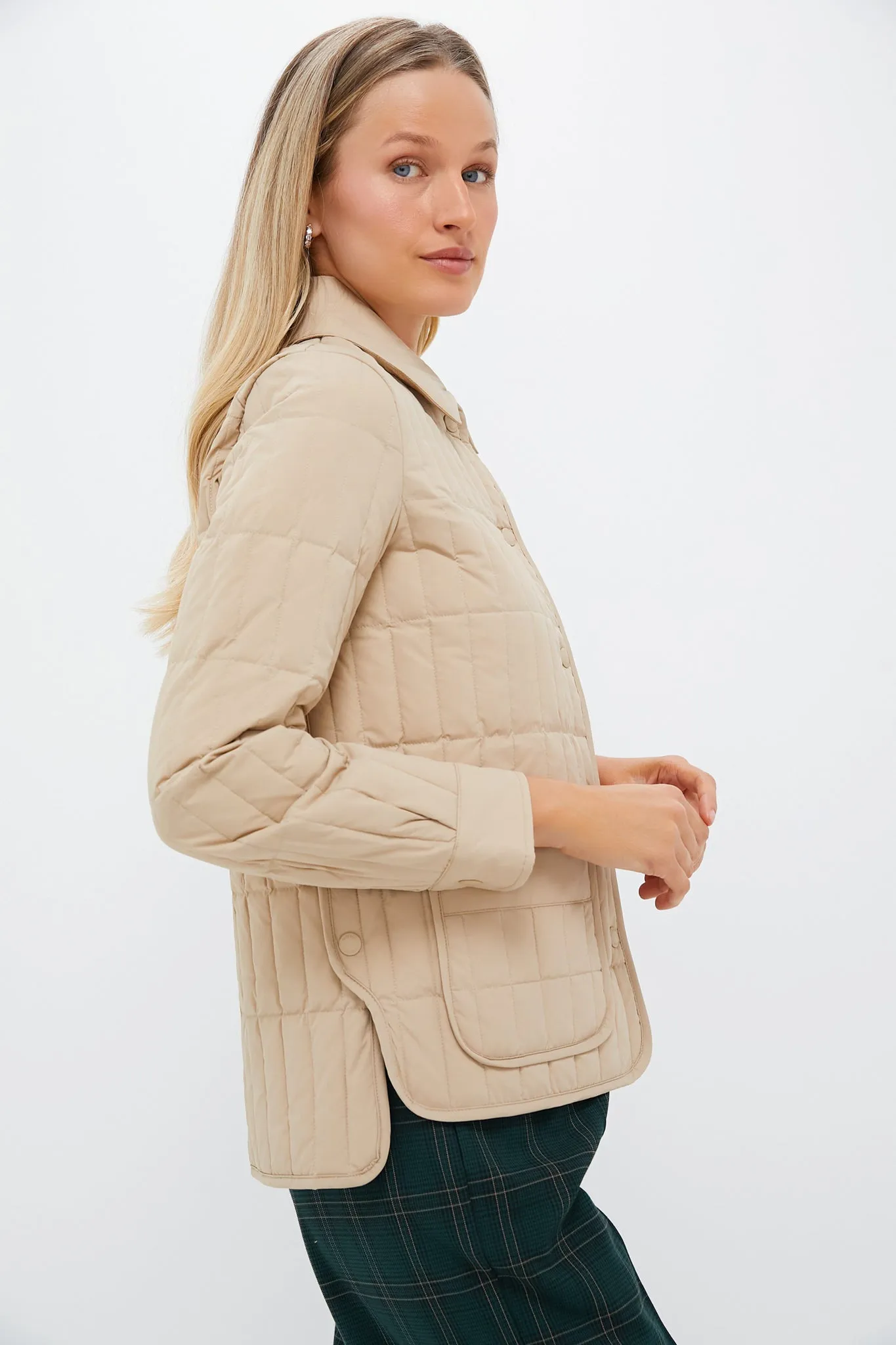Light Camel Quilted Dulcia Jacket