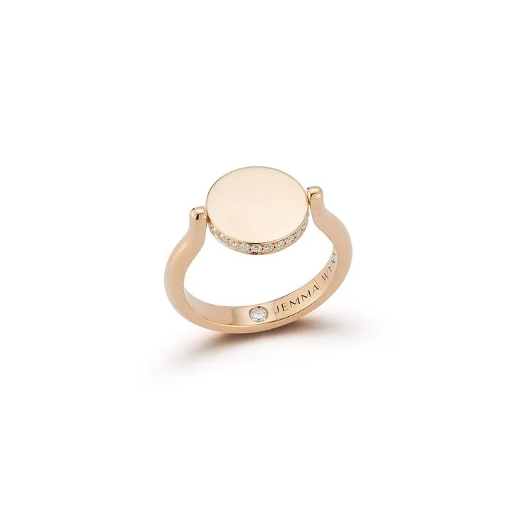 Love Notes Diamond Flip Signet Ring